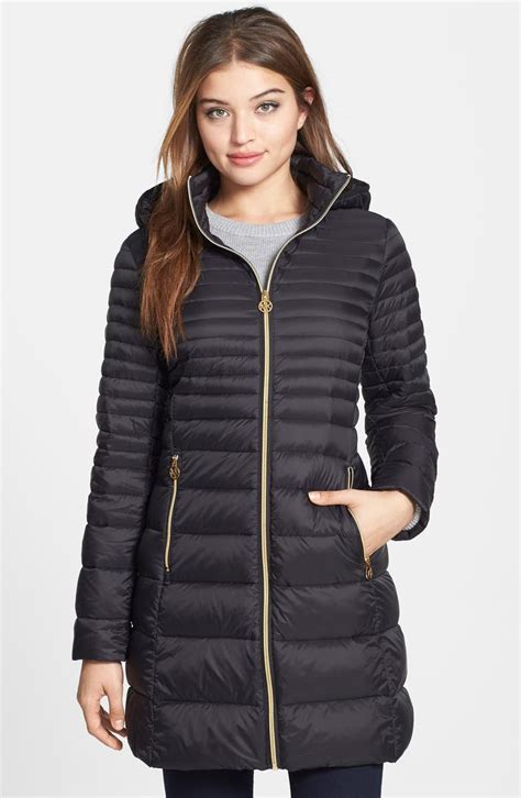 michael kors down coat racoon navy 2015|michael michael kors hooded packable down puffer coat.